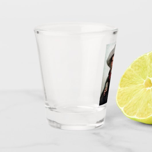 Spaanse Ranchero Cowboy in Old West Saloon Shot Glas (Links)