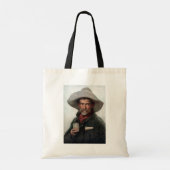 Spaanse Ranchero Cowboy in Old West Saloon Tote Bag (Achterkant)