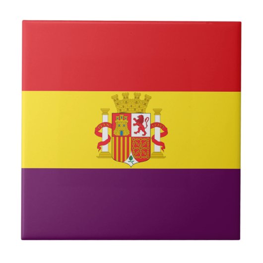 Spaanse Republikeinse vlag - Bandera República Esp Tegeltje (Voorkant)