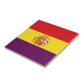 Spaanse Republikeinse vlag - Bandera República Esp Tegeltje (Zijkant)