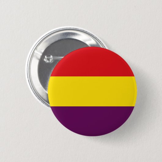 Spaanse Republikeinse vlag República Española Butt Ronde Button 5,7 Cm (Voorkant /achterkant)