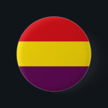 Spaanse Republikeinse vlag República Española Butt Ronde Button 5,7 Cm<br><div class="desc">Spaanse Republikeinse vlag — República Española Button Pin</div>
