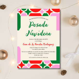 Spaanse Retro Feestelijke Posada Navideña Kerstmis Kaart