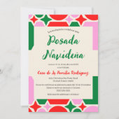 Spaanse Retro Kerst Posada Navideña Kaart (Voorkant)