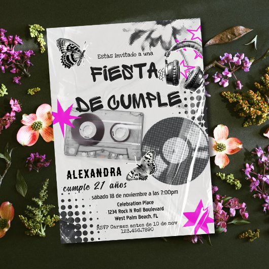 Spaanse retro muziek Elke leeftijd Black & Pink Ve Kaart