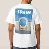 Spaanse retro vakantie kunst t-shirt (Achterkant)