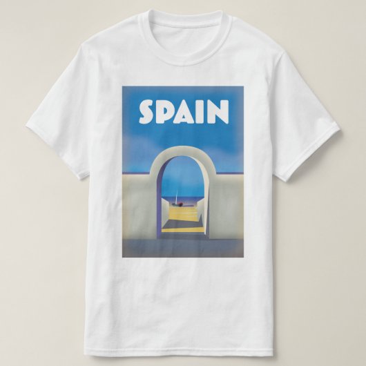 Spaanse retro vakantie kunst t-shirt (Design voorkant)