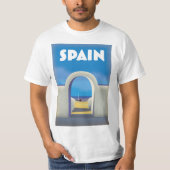 Spaanse retro vakantie kunst t-shirt (Voorkant)