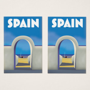 Spaanse retro vakantie kunst visitekaartje