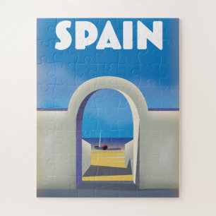 Spaanse retro vakantiekunst legpuzzel