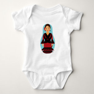 Spaanse rode jurk Matryoshka baby body