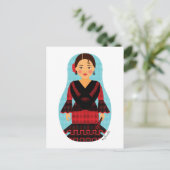 Spaanse rode jurk Matryoshka Briefkaart (Staand voorkant)