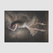 Spaanse Roos Balletdanseres Portret Tissuepapier (Voorkant)