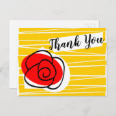 Spaanse Roos Dank je postkaart landschap (Voorkant / Achterkant)