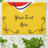 Spaanse Roos Hoeken Verticaal keukenhanddoek (Gevouwen)