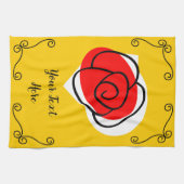 Spaanse Roos Hoeken Verticaal keukenhanddoek (Horizontaal)