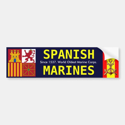 SPAANSE ROYAL MARINES BUMPERSTICKER (Voorkant)