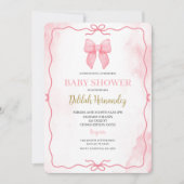 Spaanse roze blush coquette babyshower uitnodiging (Voorkant)
