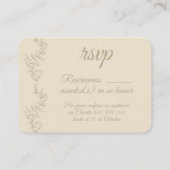 Spaanse RSVP Muestra de Cariño en Sobre Champagne Informatiekaartje (Achterkant)