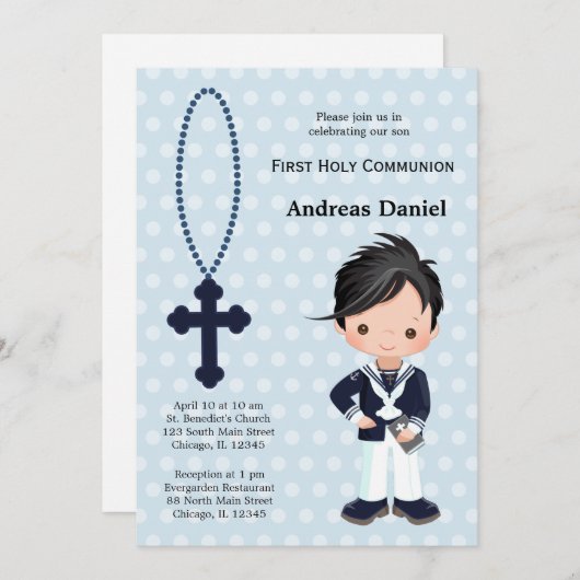 Spaanse Sailor First Community boy Kaart (Voorkant / Achterkant)