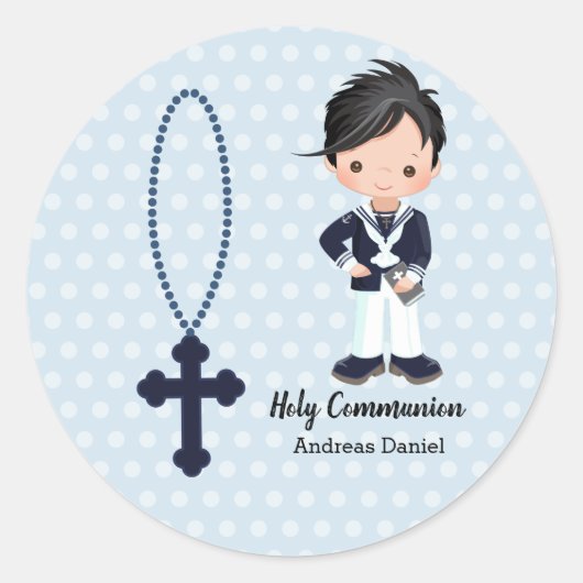 Spaanse Sailor First Community boy Ronde Sticker (Voorkant)