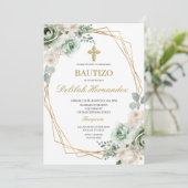 Spaanse salie groene bloemendoop kaart (Staand voorkant)