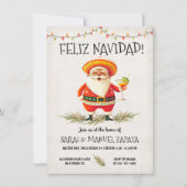 Spaanse Santa Claus Feliz Navidad Party Kaart (Voorkant)