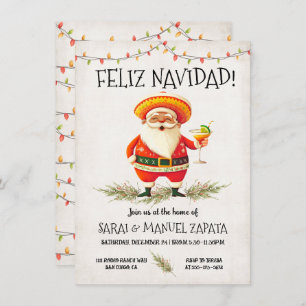 Spaanse Santa Claus Feliz Navidad Party Kaart