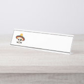 Spaanse schedel bureau naambordje (Voorkant)