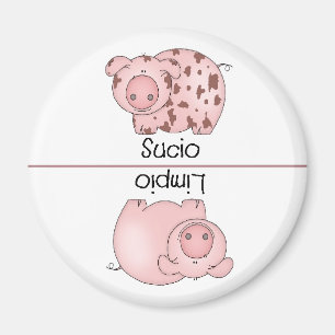 Spaanse schone vuile vaatwasser magneet