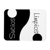 Spaanse schone vuile vaatwasser magneet (Horizontaal)