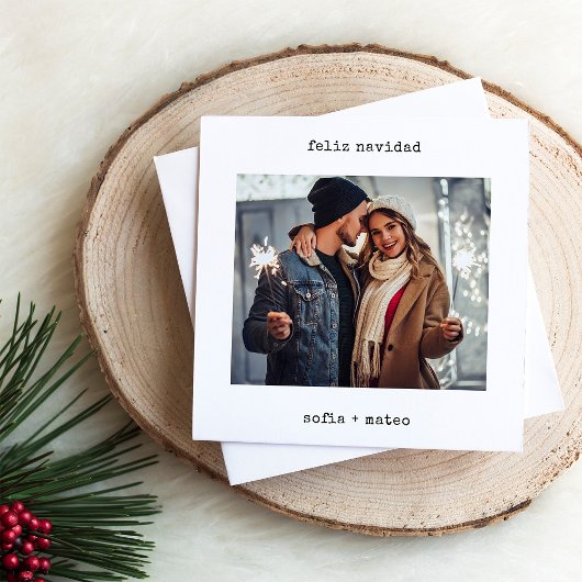 Spaanse schrijfmachine | Feliz Navidad Kerstmis Fo Feestdagenkaart