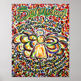 Spaanse Serenity Prayer engel kunst print poster