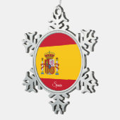 Spaanse sneeuwvlok, Spaanse vlag Tin Sneeuwvlok Ornament (Rechts)