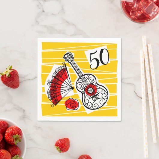 Spaanse Souvenirs 50 Leeftijd papieren servet (Insitu)