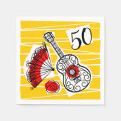 Spaanse Souvenirs 50 Leeftijd papieren servet (Voorkant)
