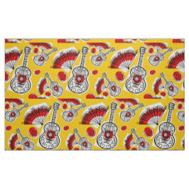Spaanse Souvenirs Big Small fabric, groot afdrukke Stof