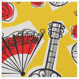 Spaanse Souvenirs Big Small fabric, groot afdrukke Stof