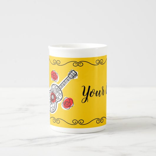 Spaanse Souvenirs Border Name mok bone china (Voorkant)