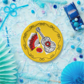 Spaanse Souvenirs Border Papieren Bordje (Feest)