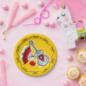 Spaanse Souvenirs Border Papieren Bordje (Feest)