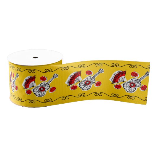 Spaanse Souvenirs Border ribbon Grosgrain Lint (Spoel)