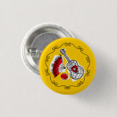 Spaanse Souvenirs Border, ronde knop Button 3,2 Cm (Voorkant /achterkant)