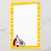 Spaanse Souvenirs Border Stripe paper 5,5x 8,5 (Achterkant)