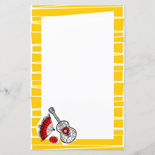 Spaanse Souvenirs Border Stripe paper 5,5x 8,5 (Voorkant)