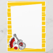 Spaanse Souvenirs Border Stripe Text 8.5 x 11 (Achterkant)