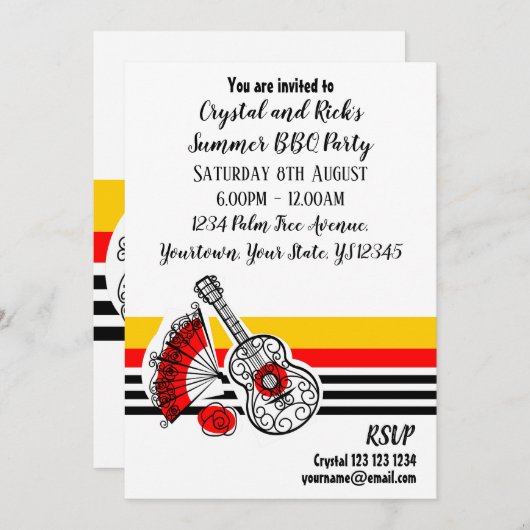 Spaanse Souvenirs Classic Stripe front text Kaart (Voorkant / Achterkant)