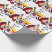 Spaanse Souvenirs Classic Stripe Hartelijk dank Cadeaupapier (Hoek)