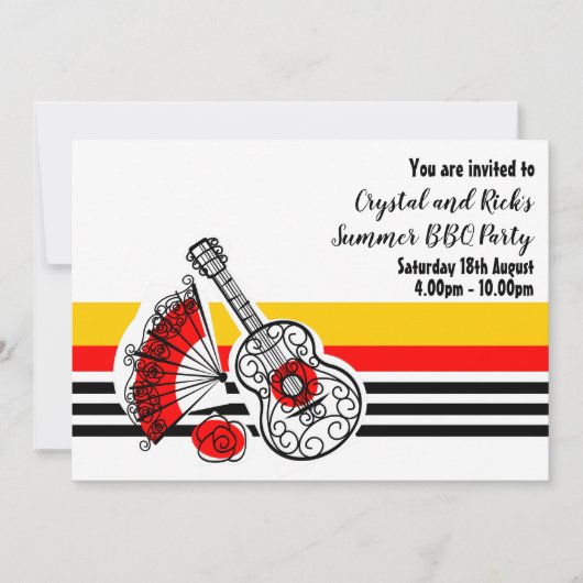 Spaanse Souvenirs Classic Stripe horizontal Kaart (Voorkant)