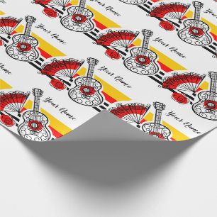 Spaanse Souvenirs Classic Stripe Name Cadeaupapier